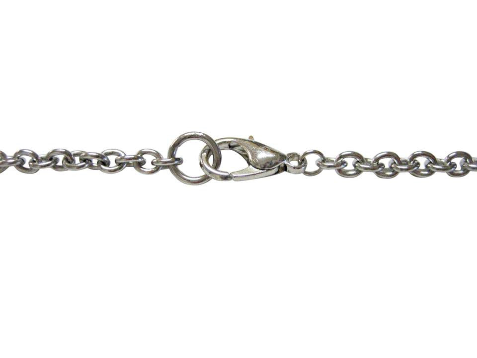 Black and Silver Toned Religious Ichthys Fish Pendant Necklace