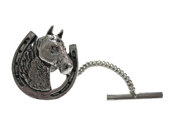 Horse and Horse Shoe Tie Tack