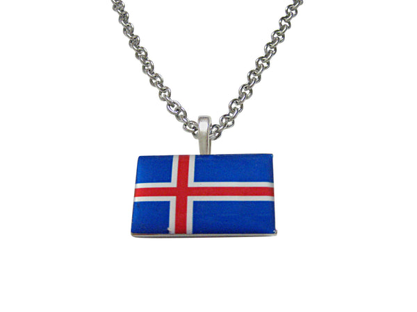Iceland Flag Pendant Necklace
