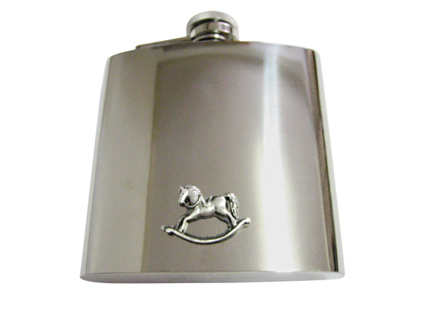 Rocking Horse 6 Oz. Stainless Steel Flask