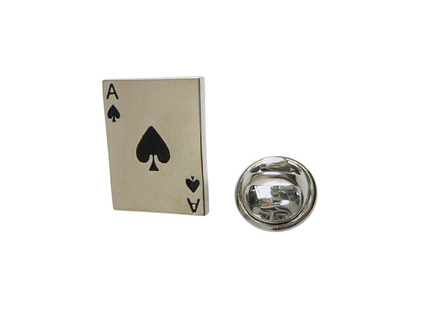 Shiny Ace of Spades Lapel Pin