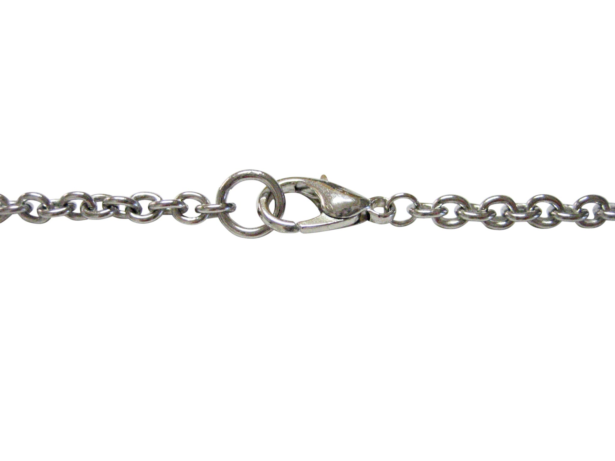 Silver Toned Etched Alabama State Flag Pendant Necklace