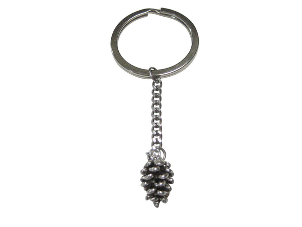 Silver Toned Acorn Pendant Keychain