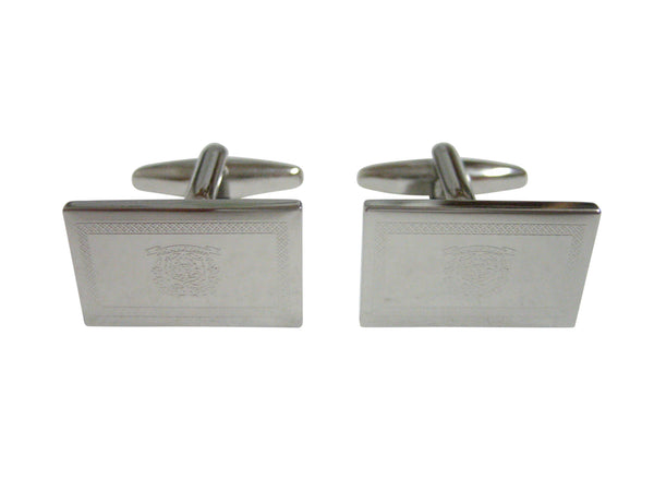 Silver Toned Etched West Virginia State Flag Cufflinks