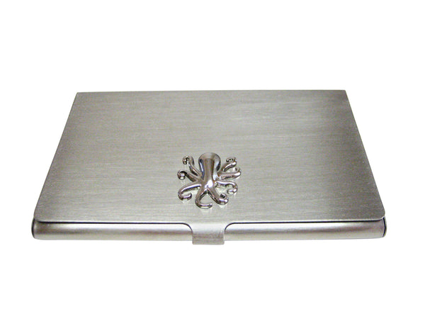 Silver Toned Octopus Business Card Holder