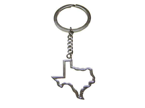 Texas State Map Outline Keychain