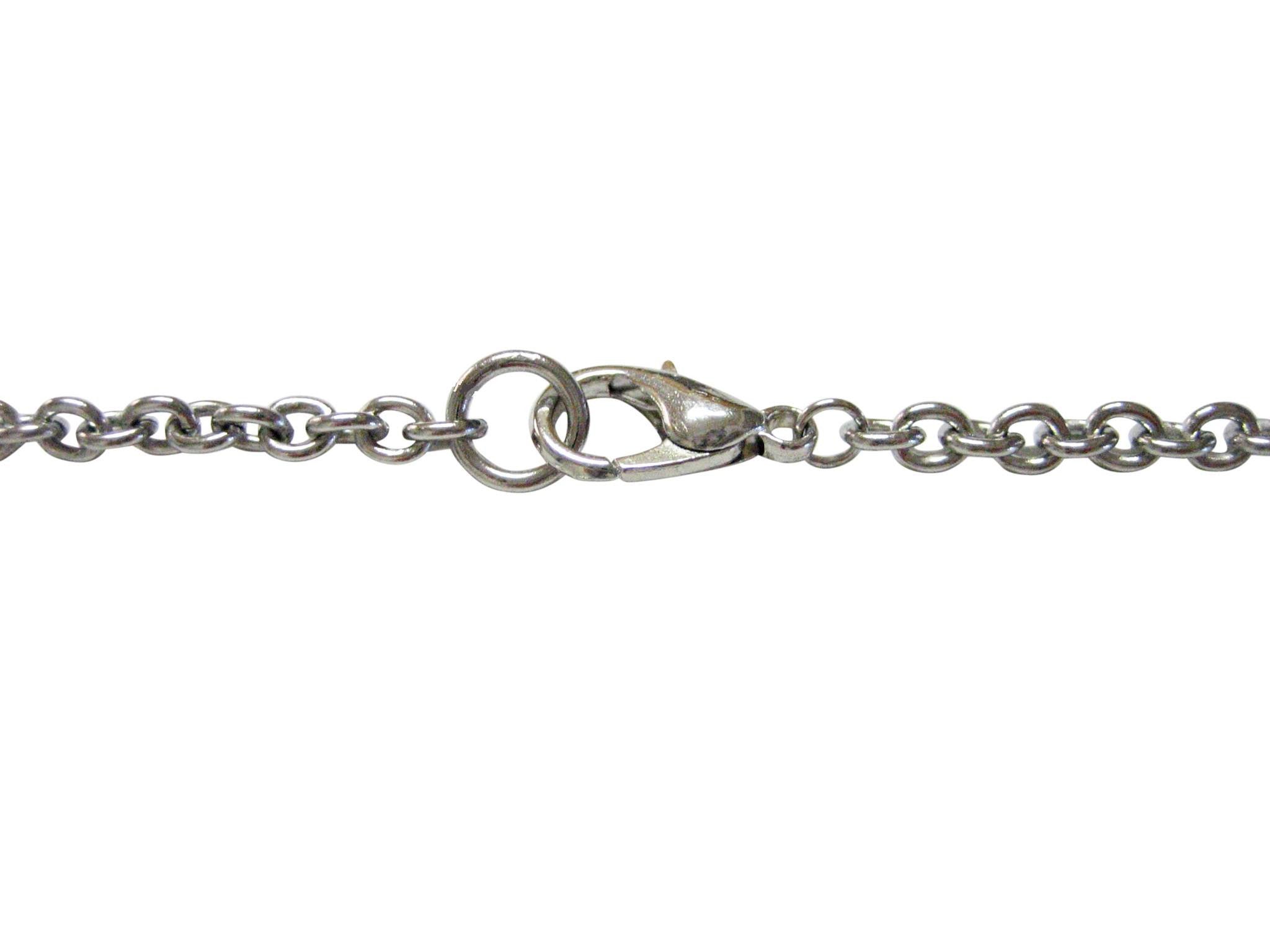Black and Silver Toned T Rex Dinosaur Necklace