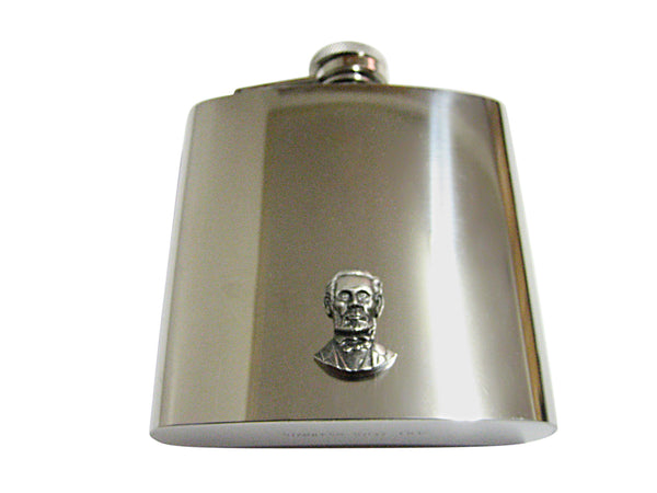 Abraham Lincoln 6 Oz. Stainless Steel Flask