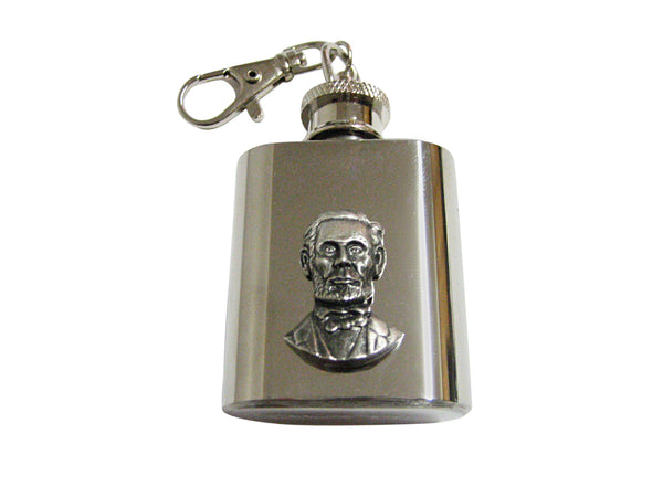 Abraham Lincoln 1 Oz. Stainless Steel Key Chain Flask
