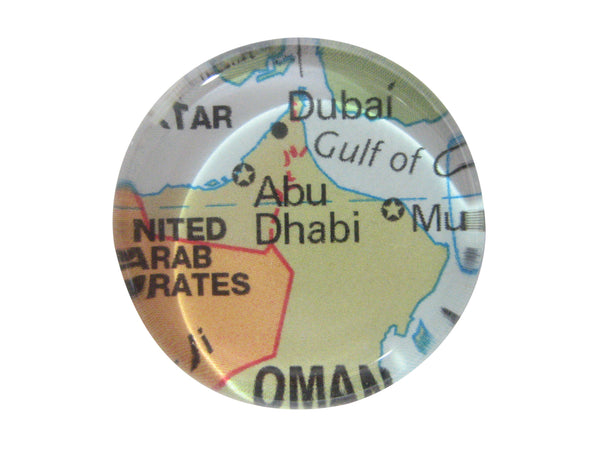 Abu Dhabi United Arab Emirates UAE Map Pendant Magnet