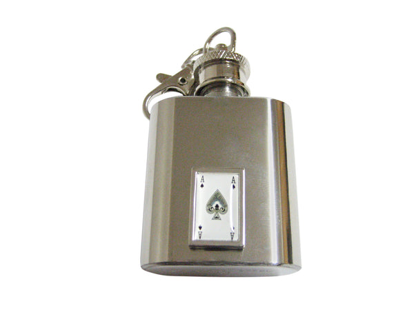 Ace of Spades 1 Oz. Stainless Steel Key Chain Flask
