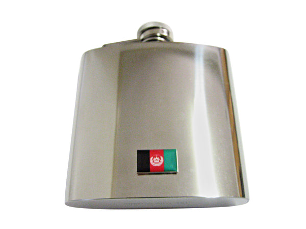 Afghanistan Flag Pendant 6 Oz. Stainless Steel Flask