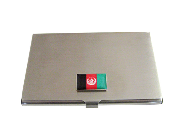 Afghanistan Flag Pendant Business Card Holder
