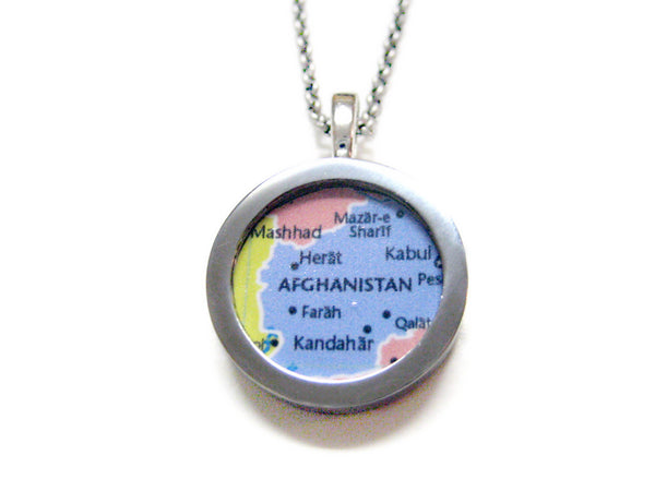 Afghanistan Map Pendant Necklace