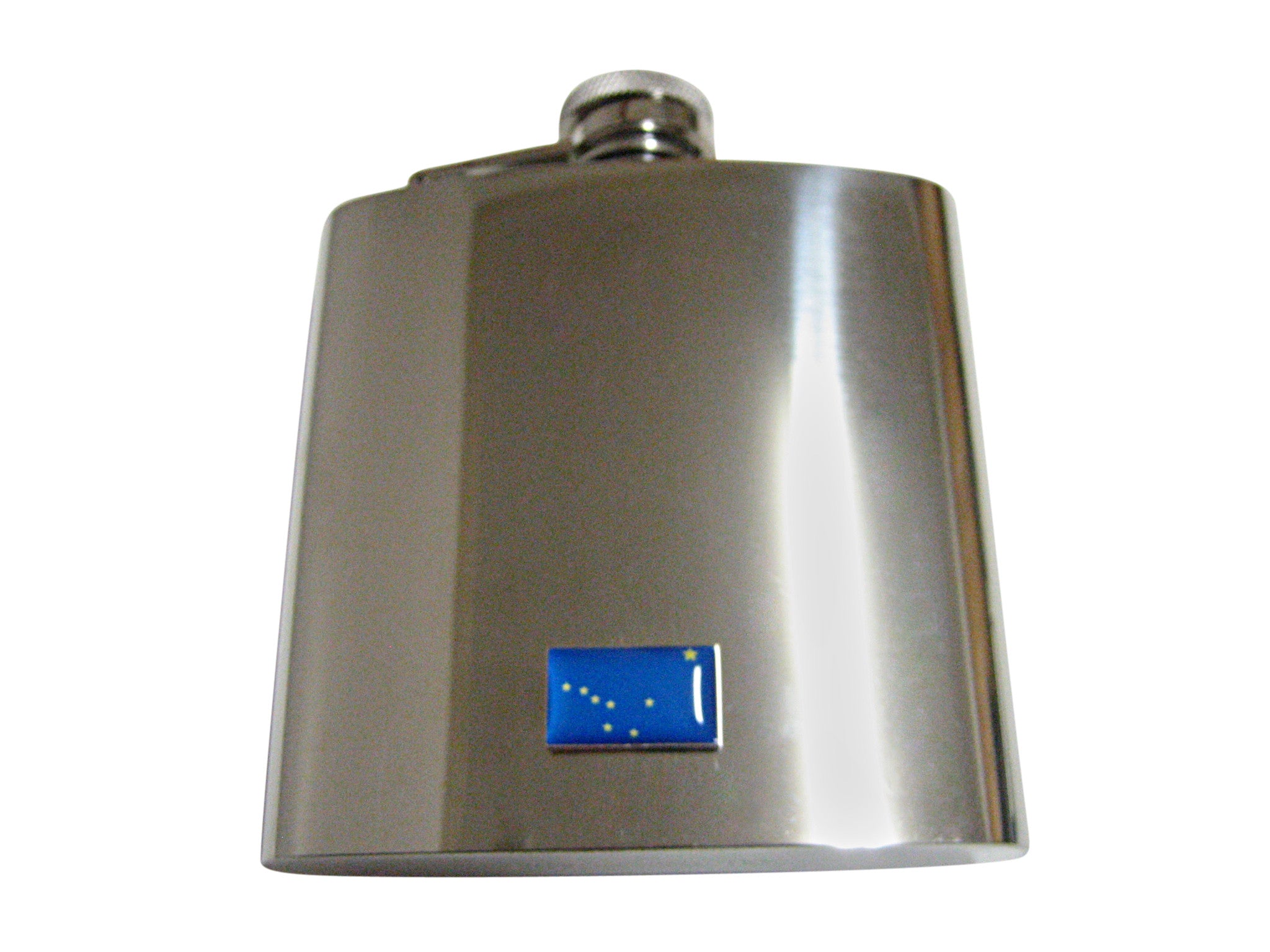 Alaska State Flag Pendant 6 Oz. Stainless Steel Flask