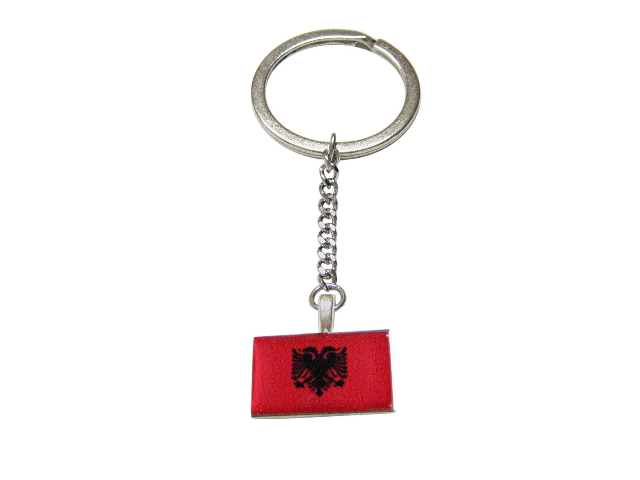 Albania Flag Pendant Keychain