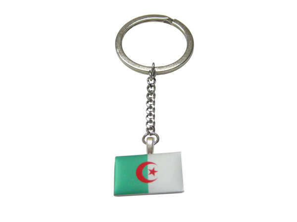 Algeria Flag Pendant Keychain