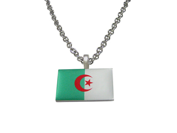 Algeria Flag Pendant Necklace