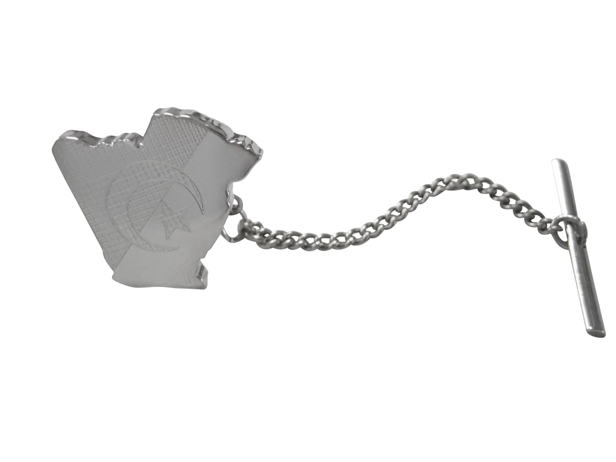Algeria Map Shape and Flag Design Tie Tack