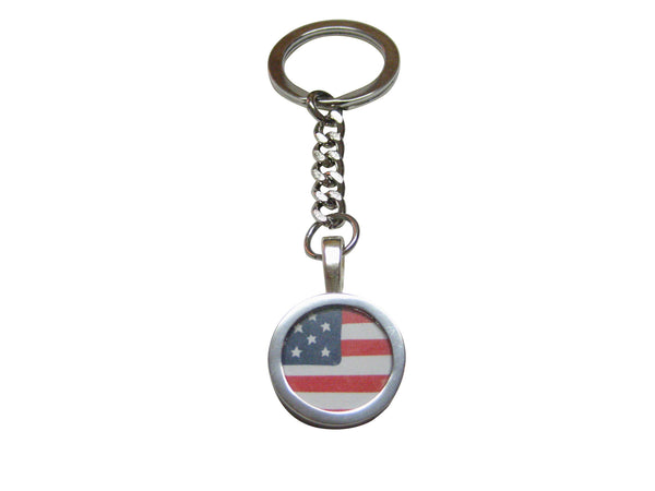 American Flag Pendant Keychain