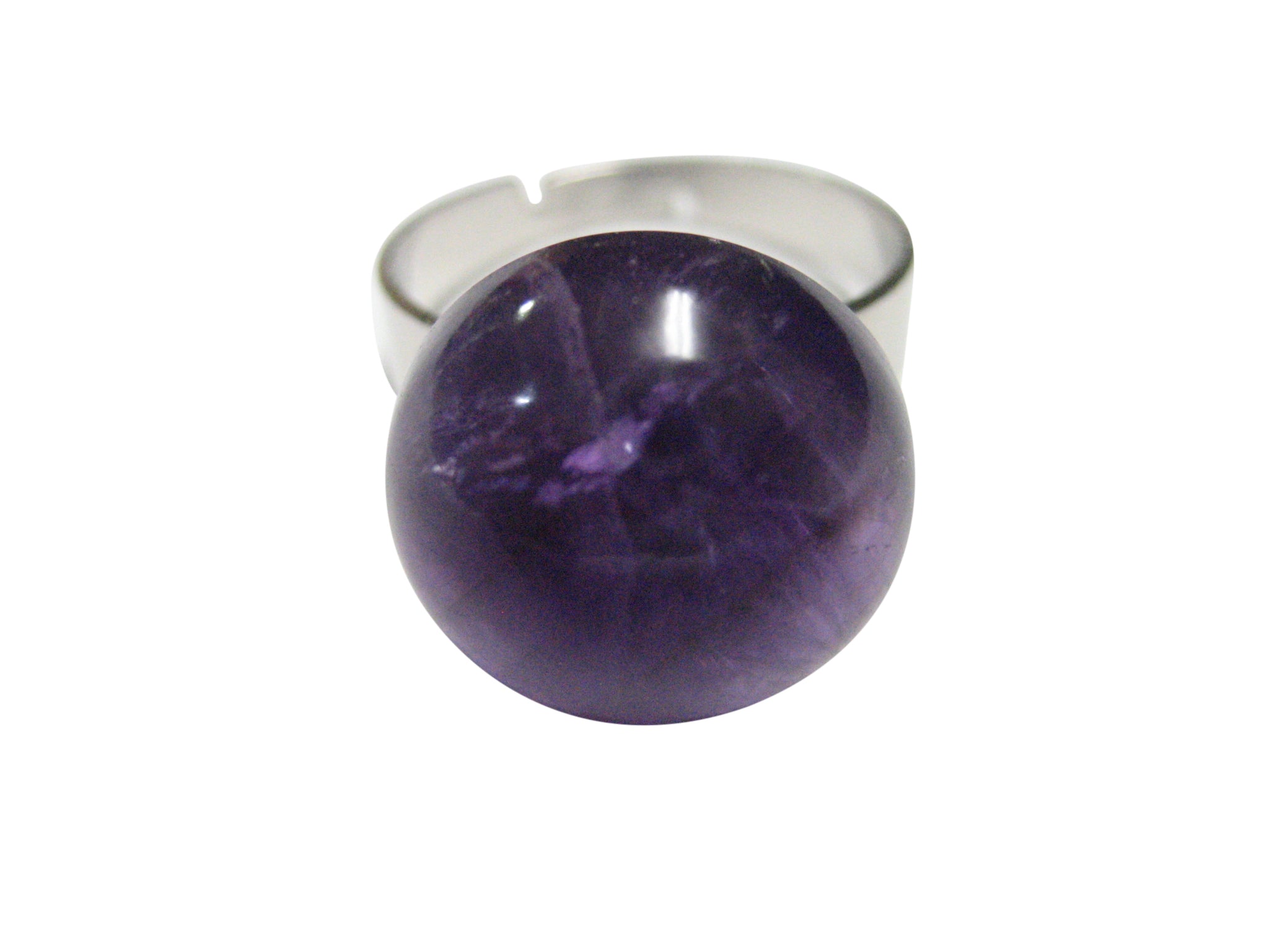 Amethyst Gemstone Adjustable Size Fashion Ring