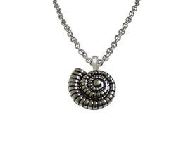Ammonite Fossil Design Pendant Necklace