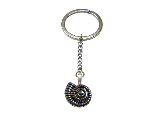 Ammonite Fossil Design Pendant Keychain