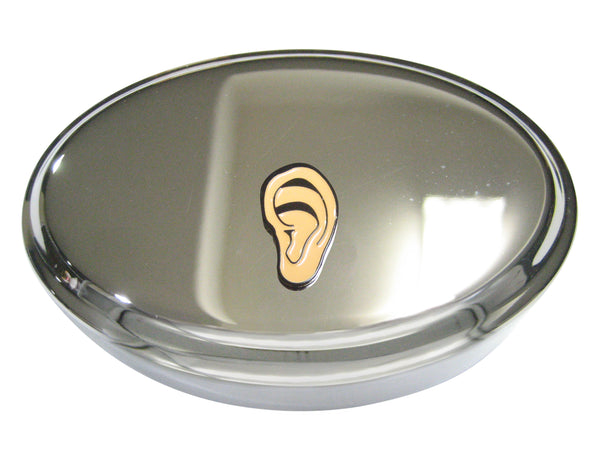 Anatomical Human Ear Oval Trinket Jewelry Box