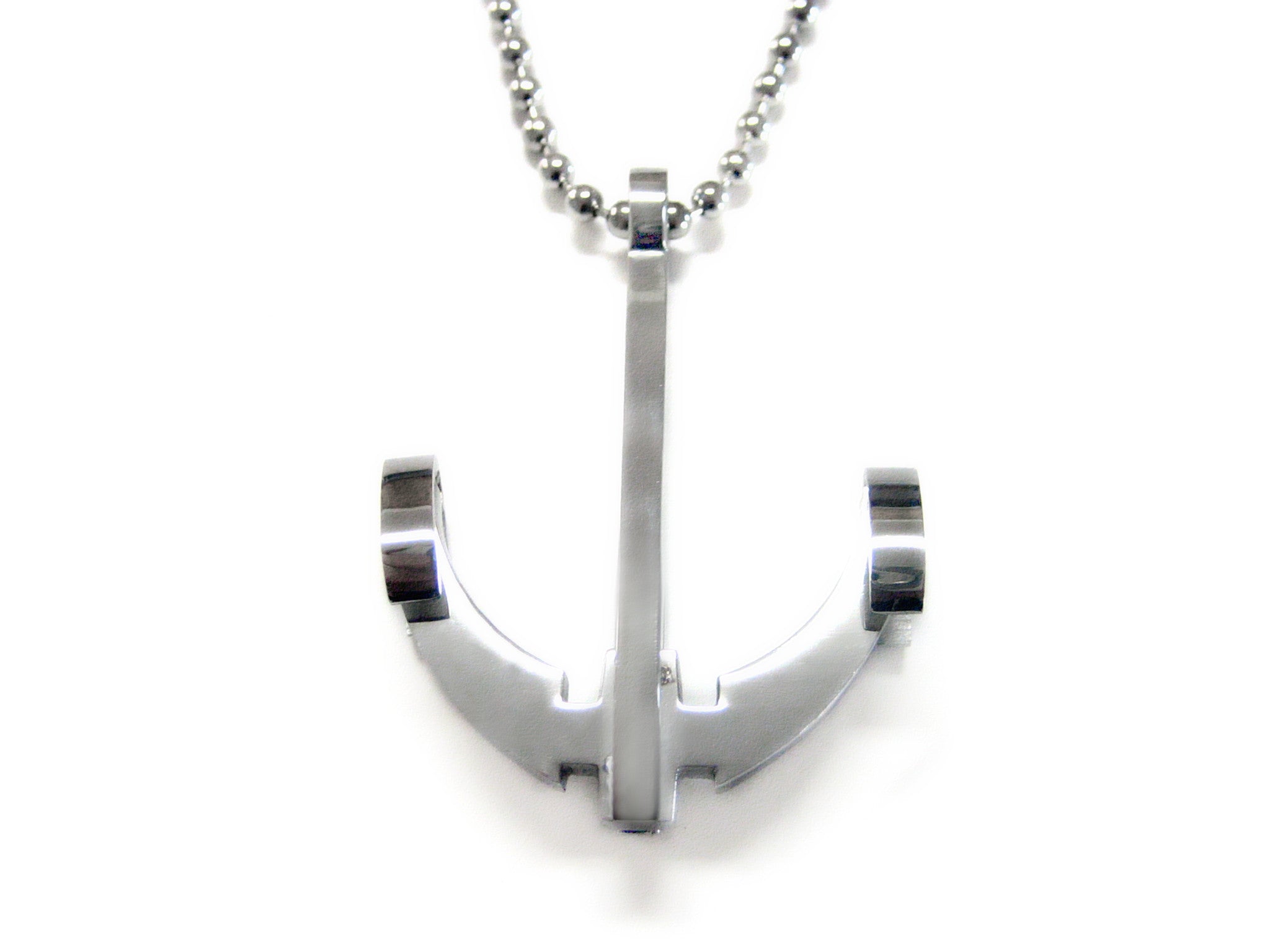 Solid Anchor Pendant Necklace