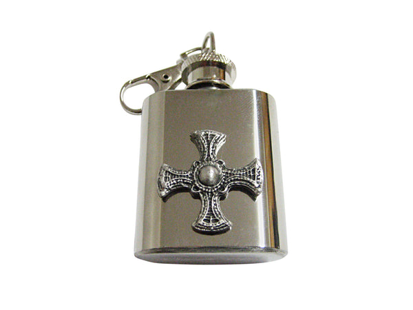 Ancient Celtic Cross 1 Oz. Stainless Steel Key Chain Flask