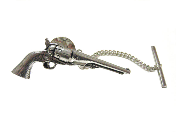 Antique Revolver Pistol Gun Tie Tack