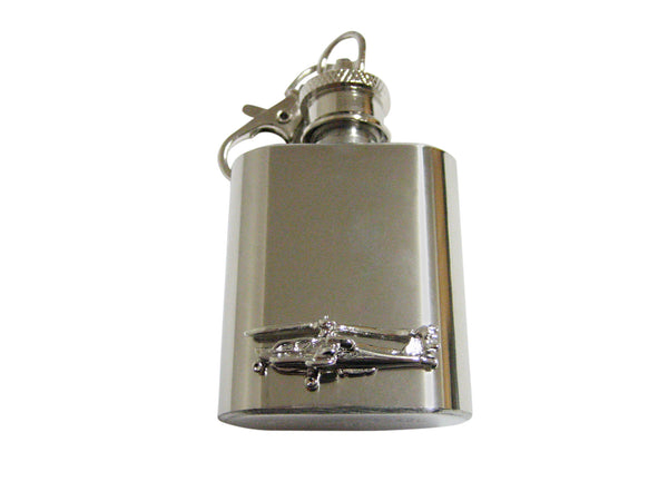 Apache Attack Helicopter 1 Oz. Stainless Steel Key Chain Flask