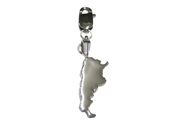 Argentina Country Map Shape Pendant Zipper Pull Charm
