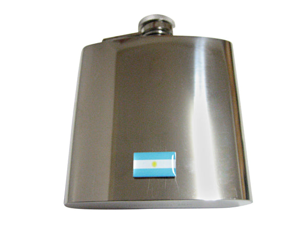 Argentina Flag Pendant 6 Oz. Stainless Steel Flask