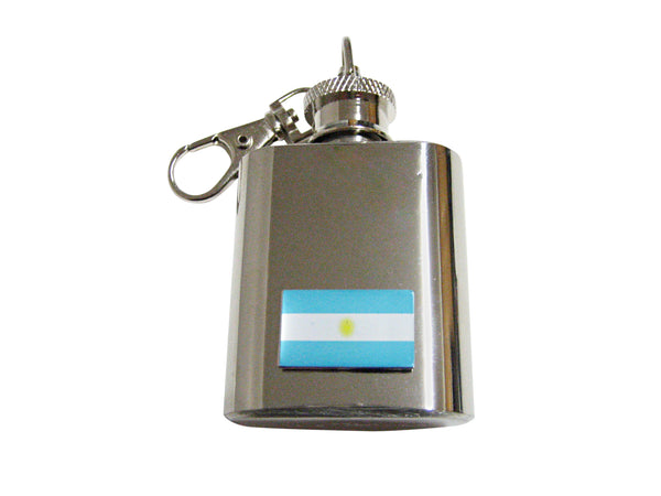 Argentina Flag Pendant Keychain Flask