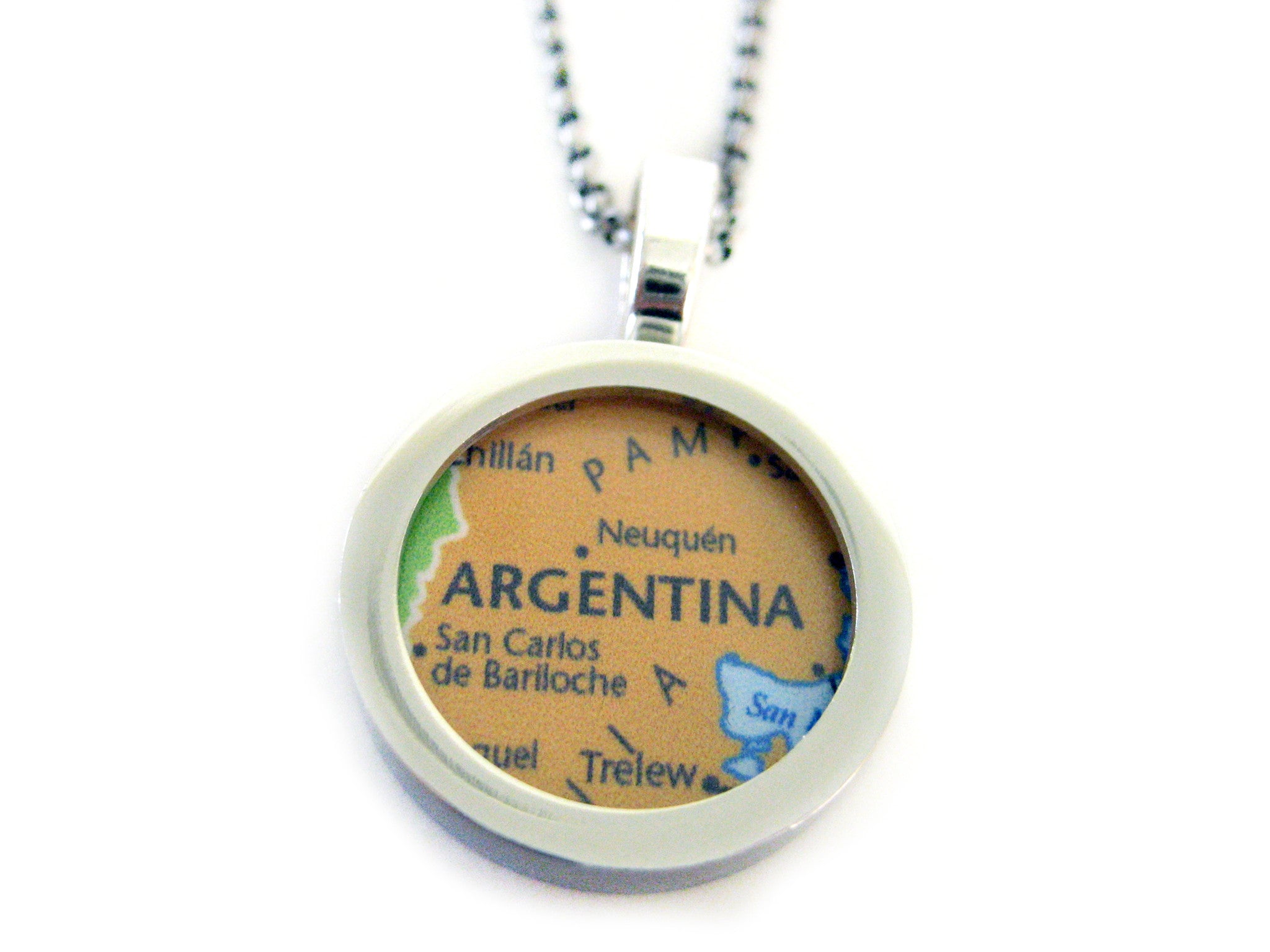 Argentina Map Pendant Necklace