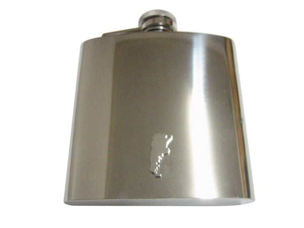 Argentina Map Shape Pendant 6 Oz. Stainless Steel Flask