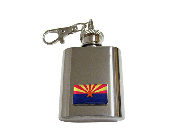 Arizona State Flag Pendant Keychain Flask