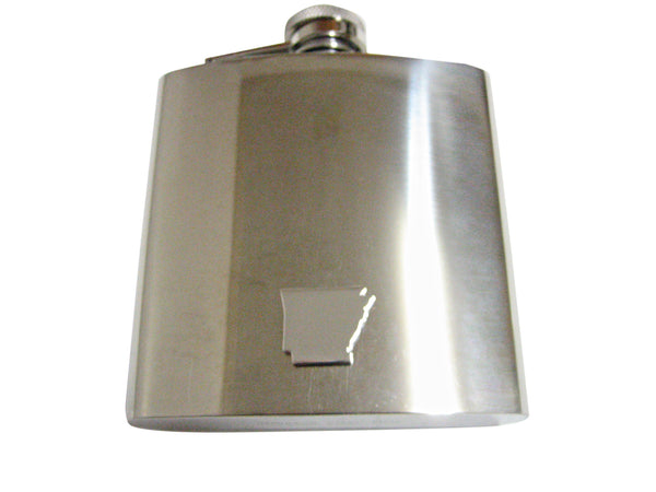 Arkansas State Map Shape 6 Oz. Stainless Steel Flask