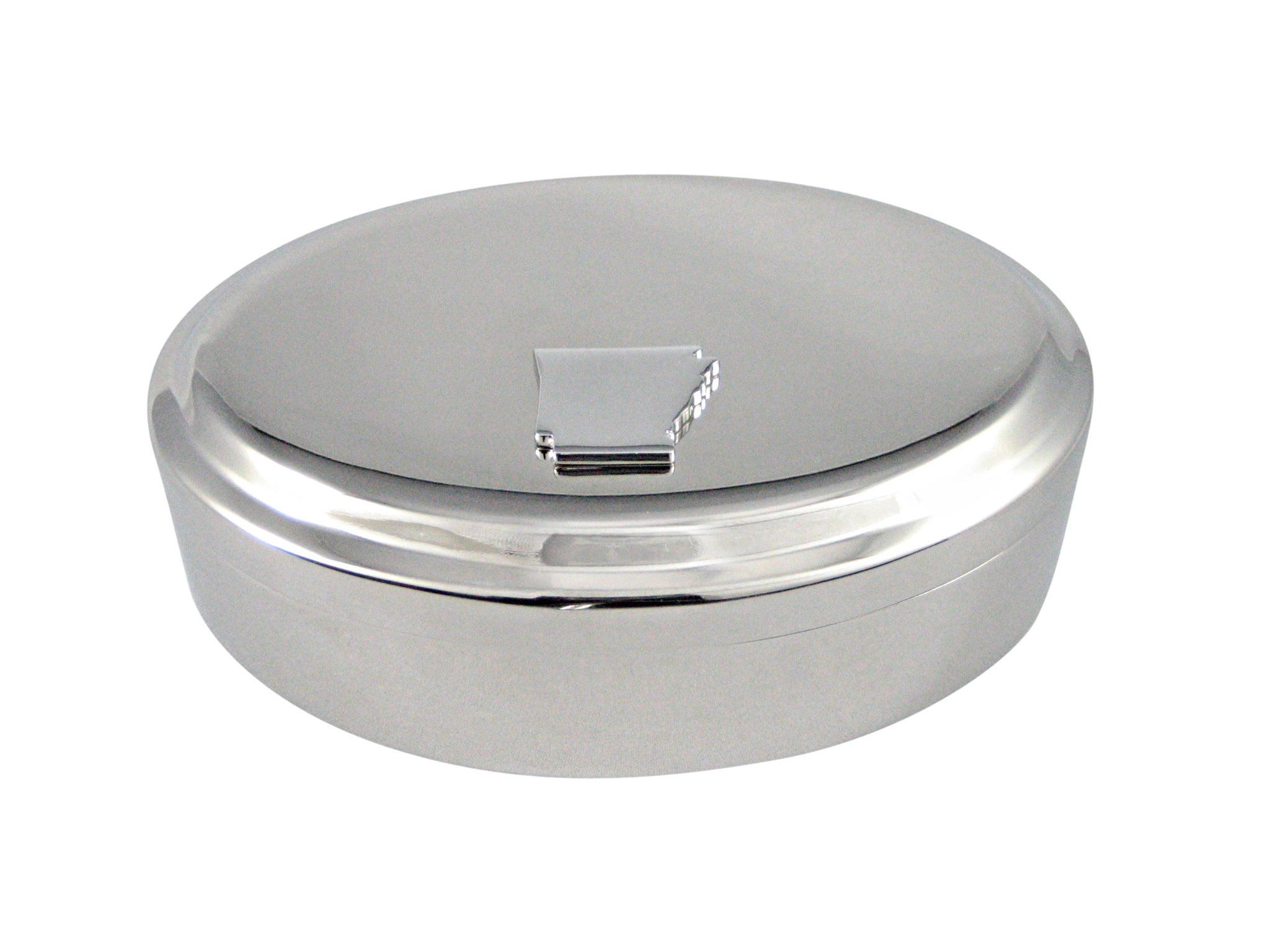 Arkansas State Map Shape Pendant Oval Trinket Jewelry Box