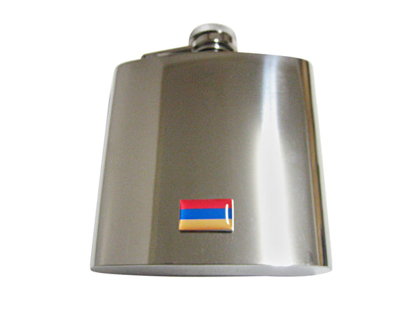 Armenia Flag Pendant 6 Oz. Stainless Steel Flask