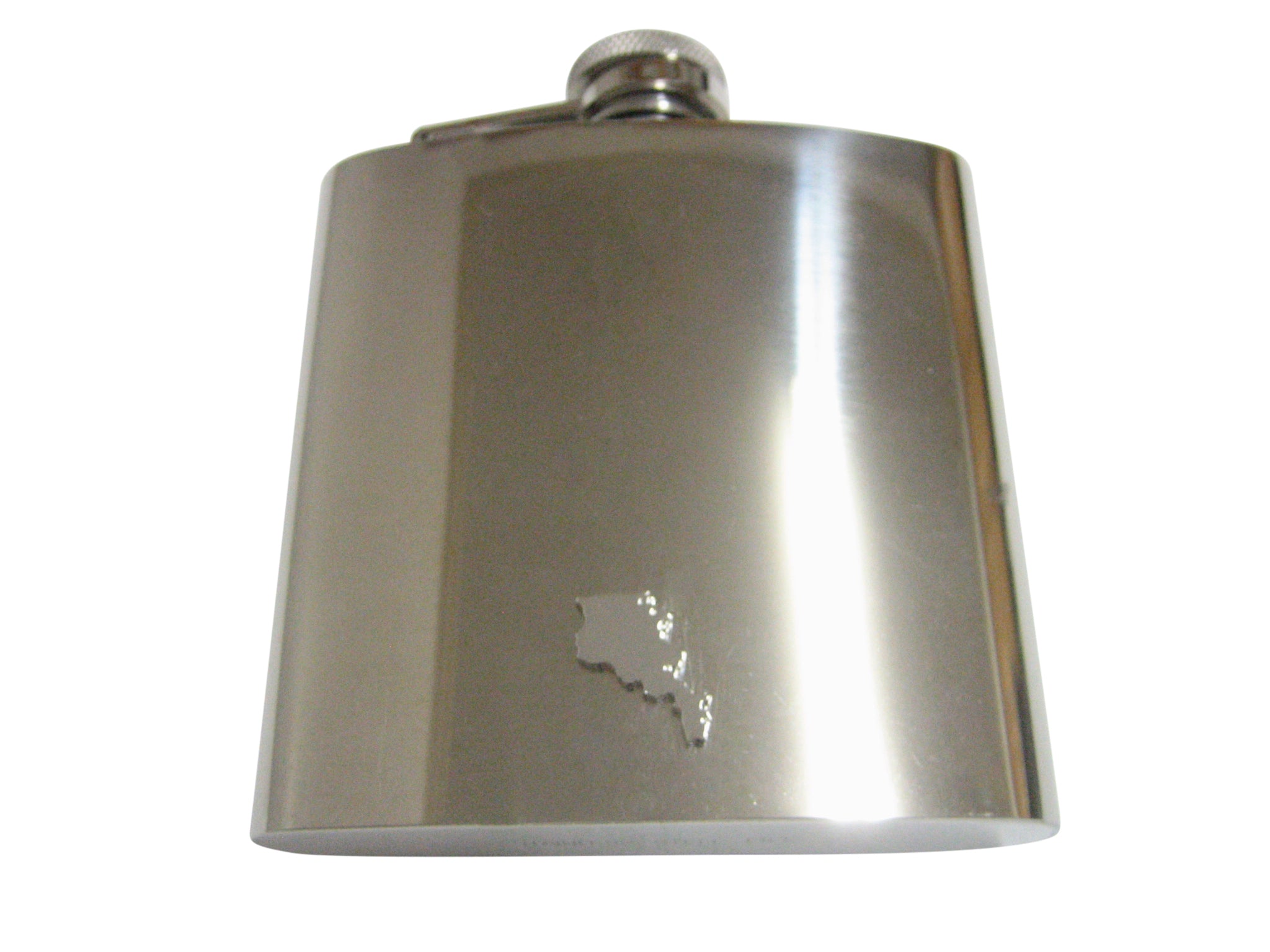 Armenia Map Shape Pendant 6 Oz. Stainless Steel Flask