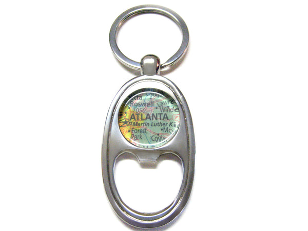 Atlanta Georgia Map Bottle Opener Key Chain