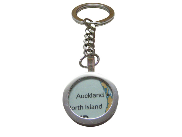 Auckland Australia Map Pendant Key Chain