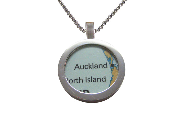 Auckland Australia Map Pendant Necklace
