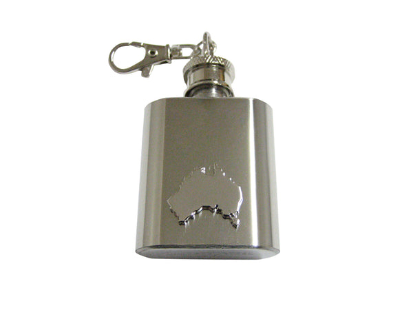 Australia Map Shape Keychain Flask