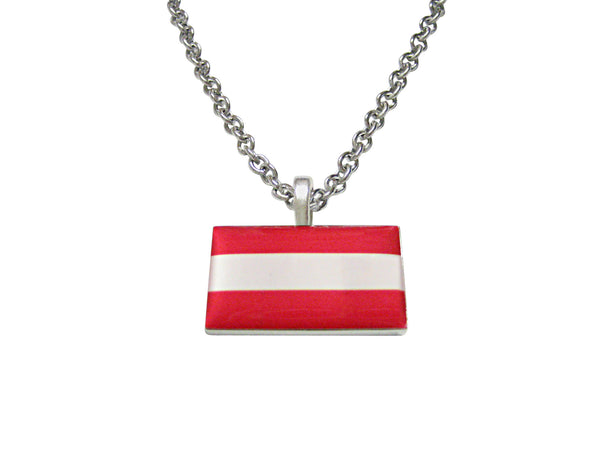 Austria Flag Pendant Necklace