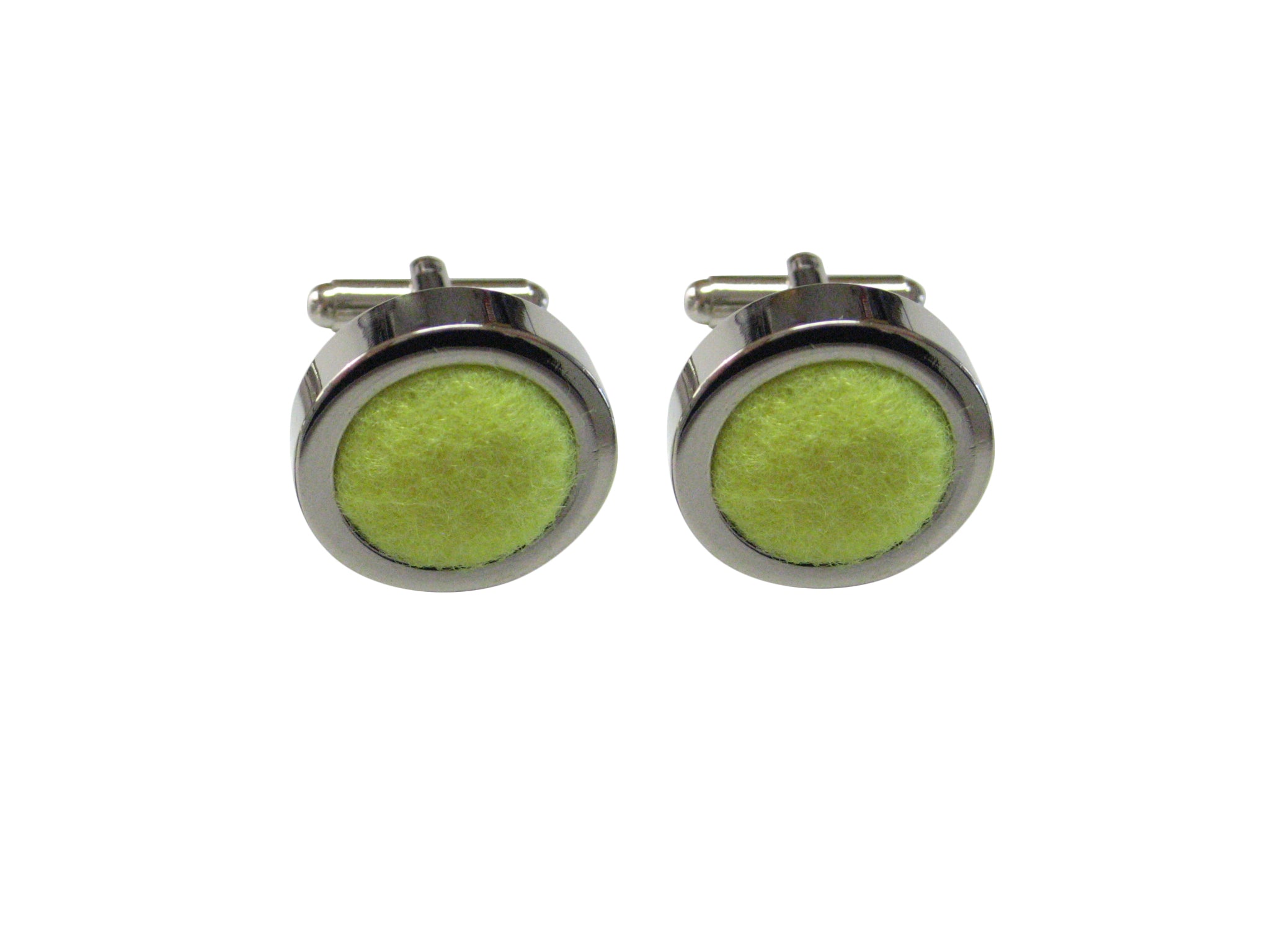 Authentic Tennis Ball Cut Out Cufflinks