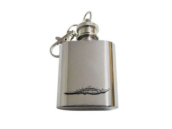 Author Quill Feather Keychain Flask