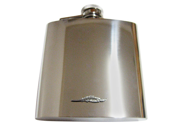 Author Quill Feather 6 Oz. Stainless Steel Flask